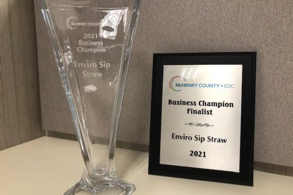 award for Business Champion Finalist - Boss Straw
